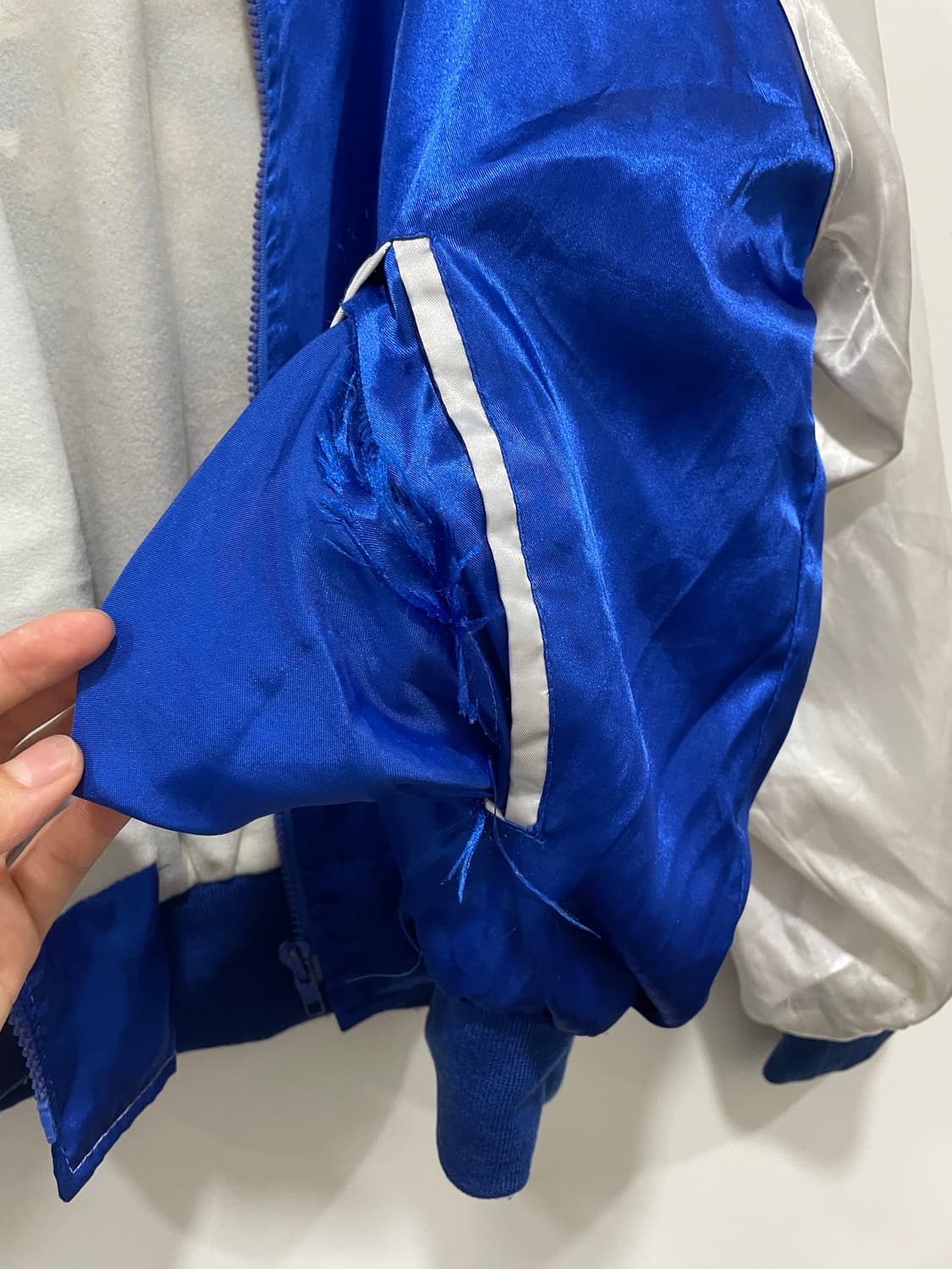 (빈티지)레드데빌 플레임 자수 새틴 스카잔 상품이미지10