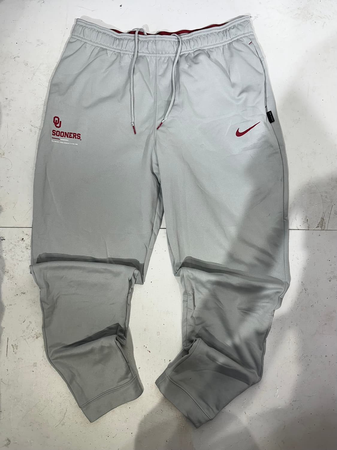나이키 그레이 와이드 레드 스우시 추리닝 바지 XL 상품이미지4