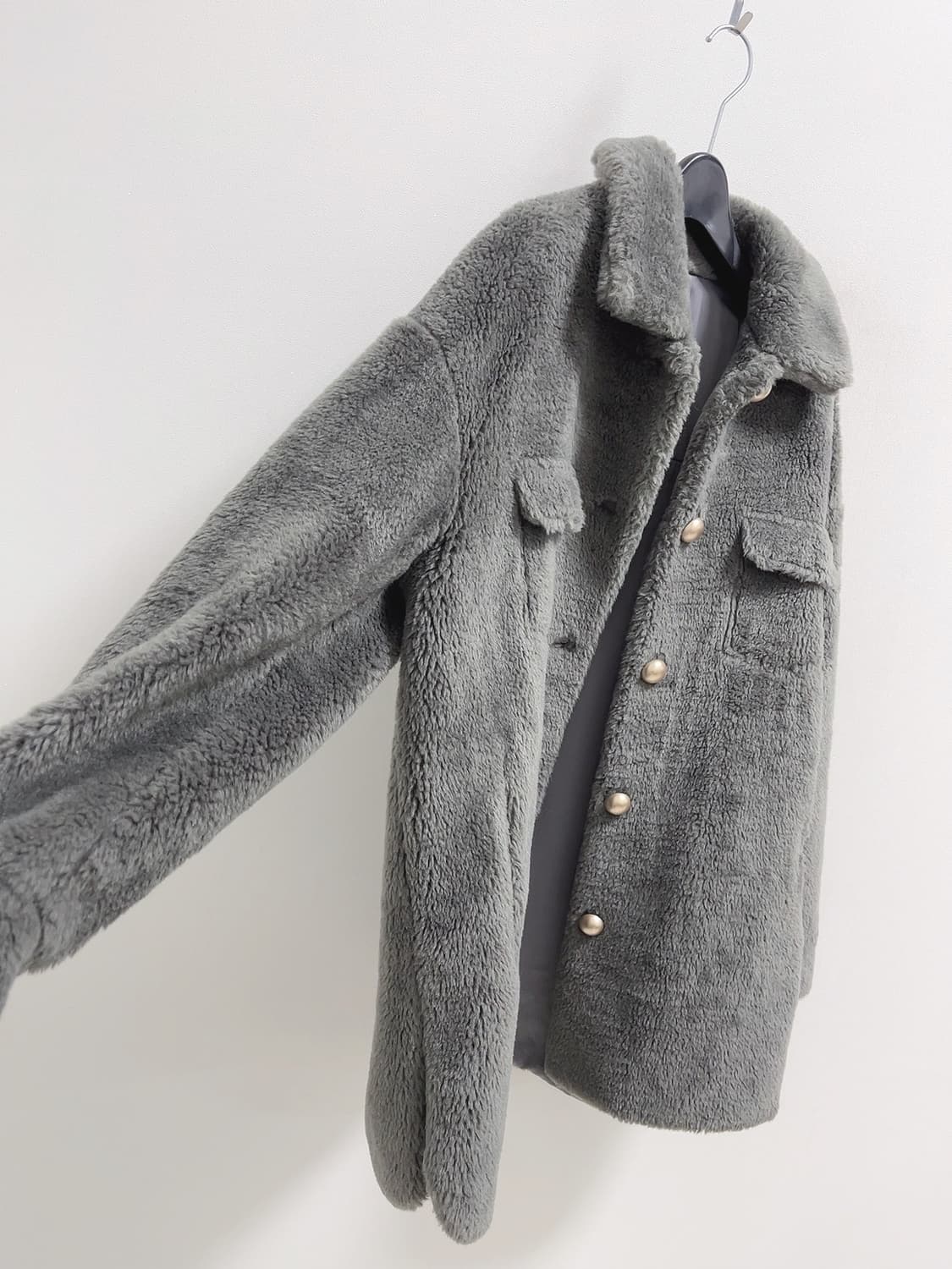 올리몰리 울혼방 페이크 무스탕 자켓 상품이미지5