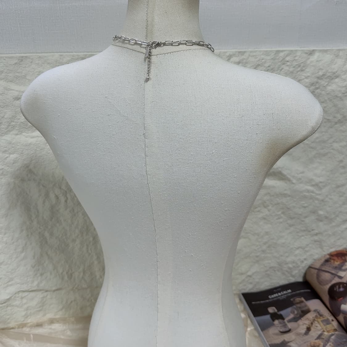 빈티지  canvas 마테 체인 목걸이 상품이미지3