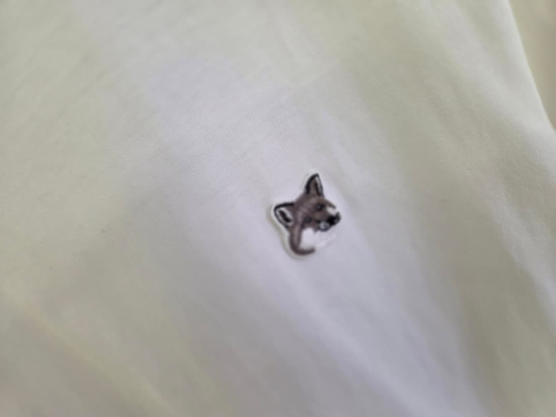 메종키츠네 폭스 로고 화이트 반팔티 L 상품이미지3