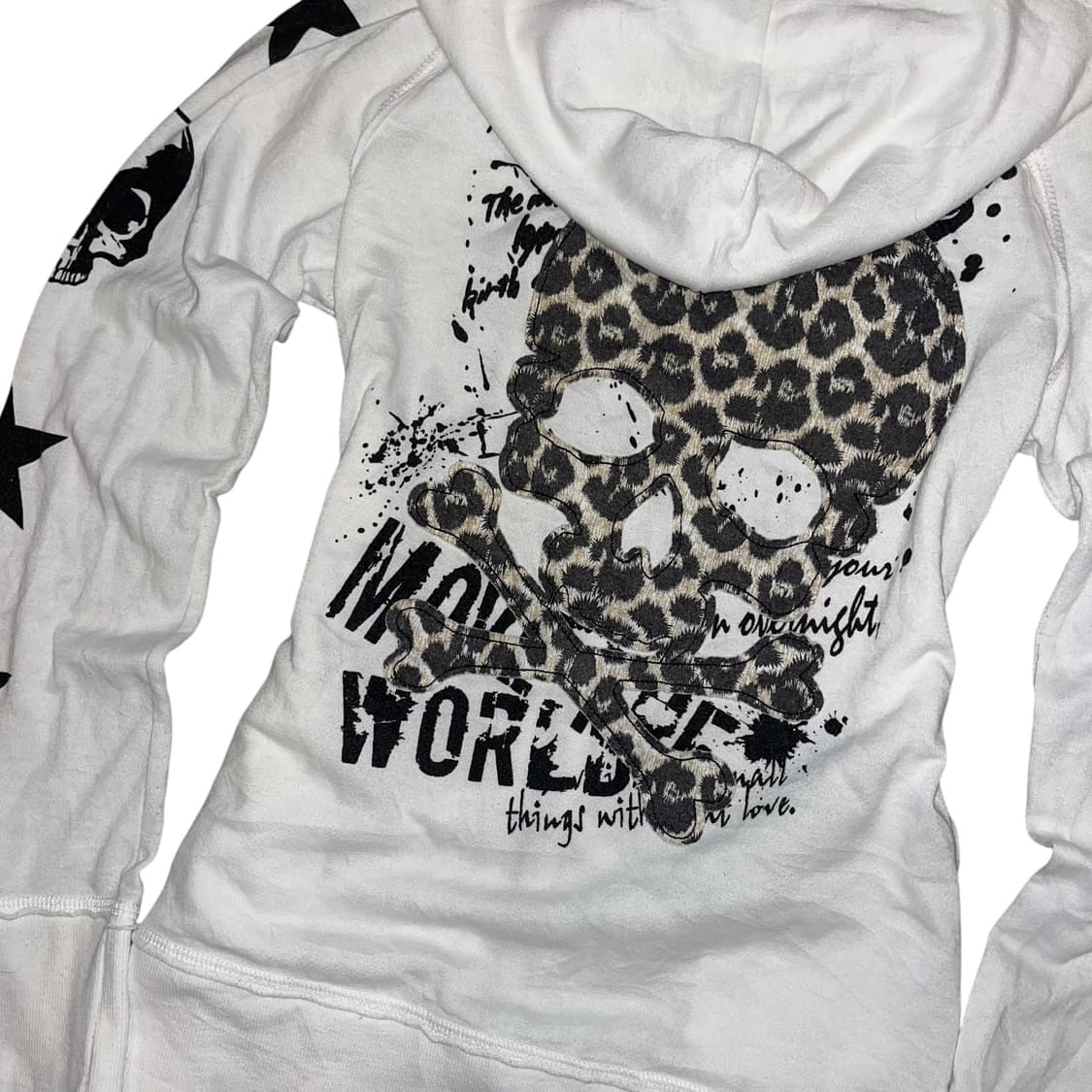 Sky Bomber 스카이봄버 호피해골패치 스터드 후드집업 펑크갸루y2k 상품이미지2