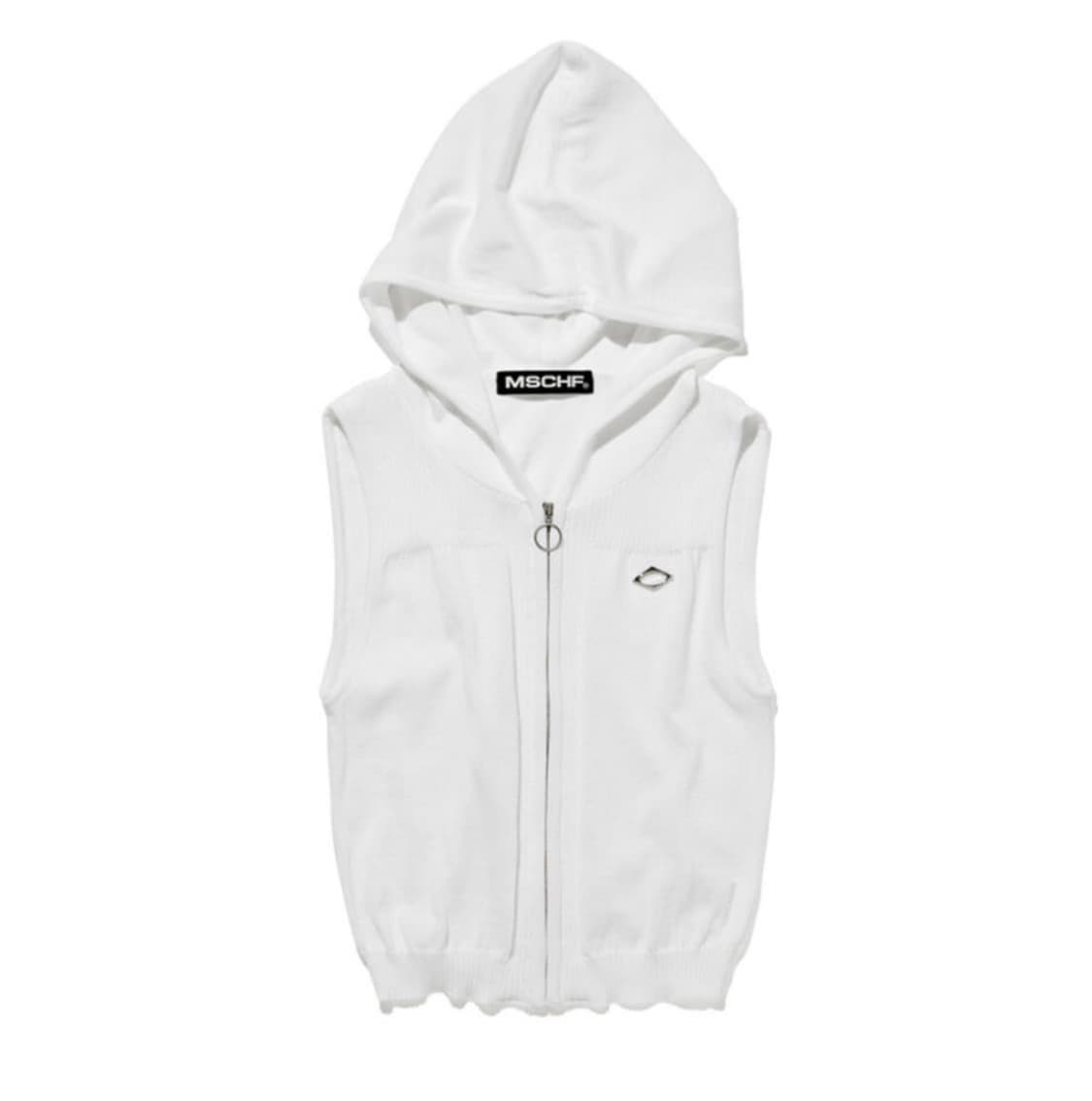 (택제거 새상품)미스치프 롬버스 후드니트 베스트 상품이미지1