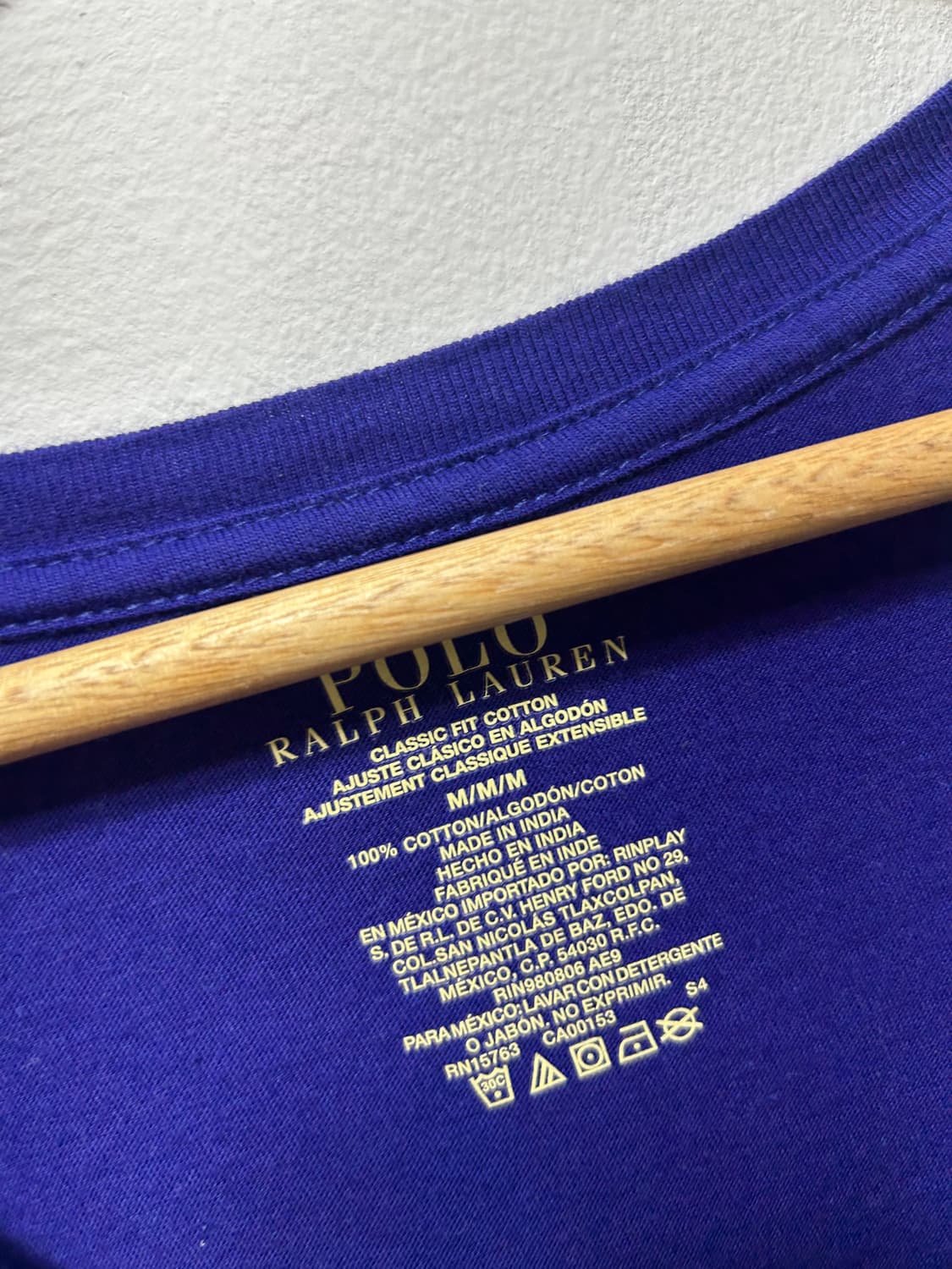랄프로렌 폴로 블루 브이넥 반팔 M 상품이미지3