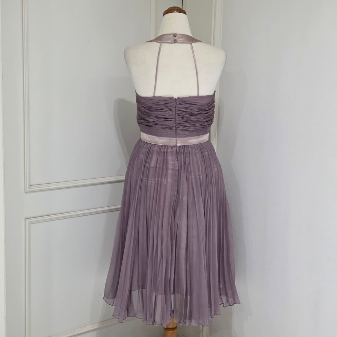 RUIRUE 일본빈티지)로맨틱st 플리츠 비즈 홀터넥 댄스파티연주회드레스 상품이미지3