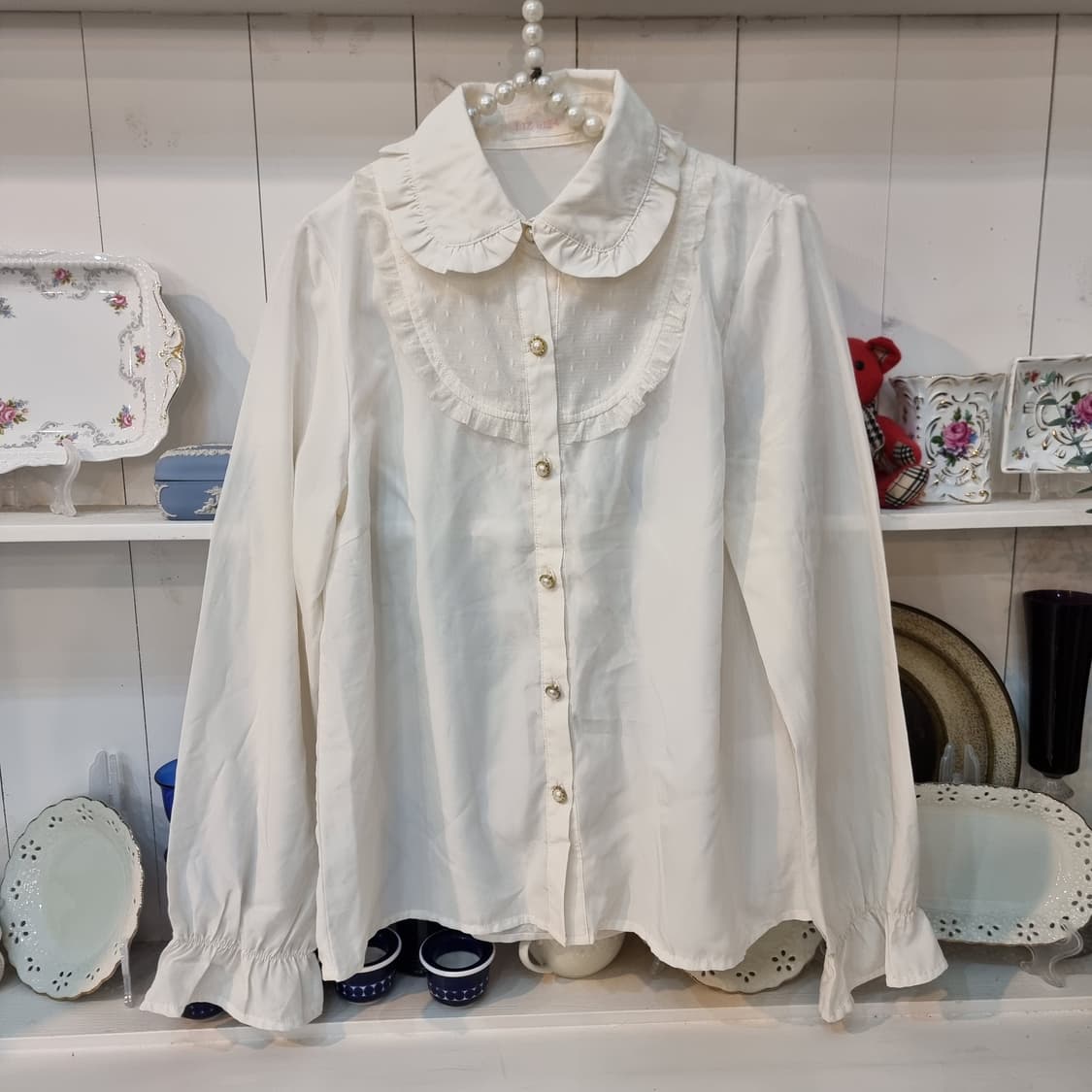 Liz Lisa(리즈리사) 프릴 카라 레이스 블라우스 상품이미지1