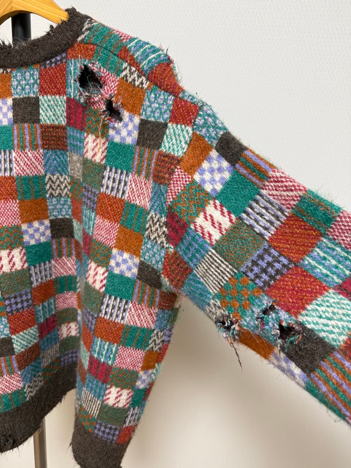 빈티지 체크 스웨터 상품이미지8