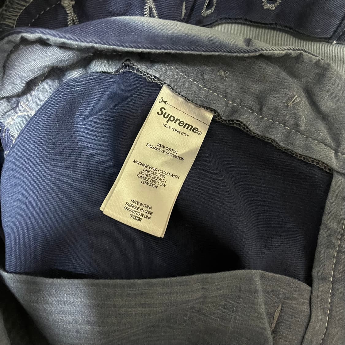 슈프림 핀업걸 치노 팬츠 워시드 네이비 상품이미지6