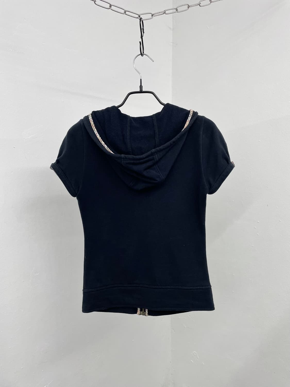 버버리 블루라벨 로고 하프 후드집업 상품이미지7