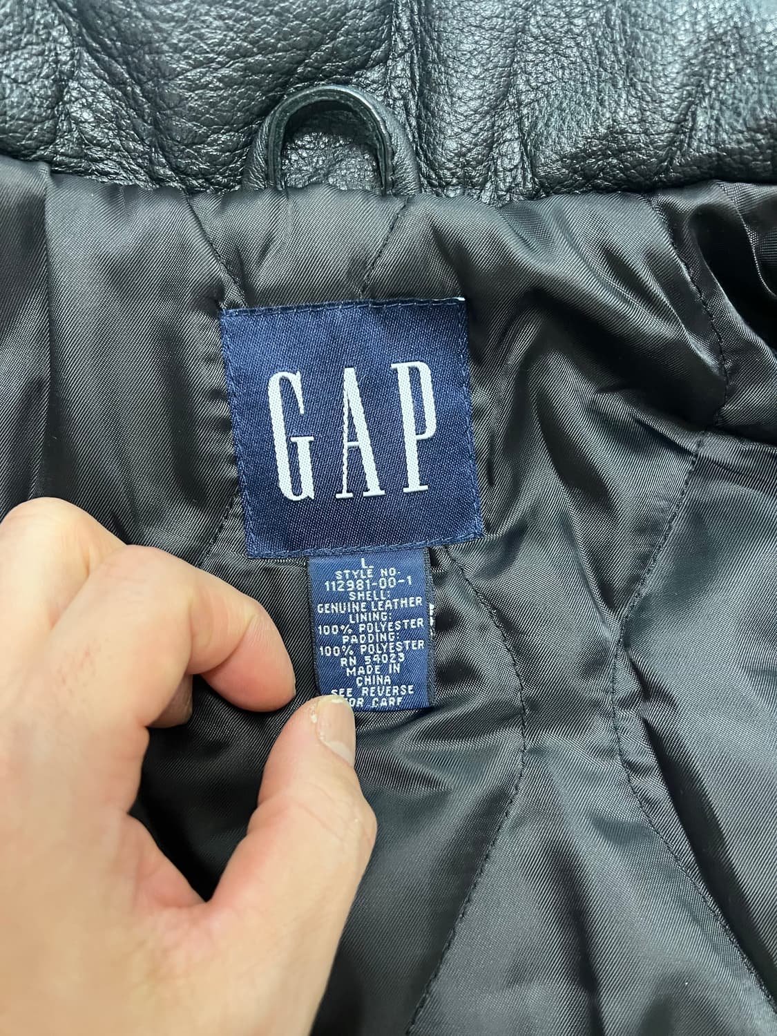 올드 갭 레더 카코트 L 상품이미지3