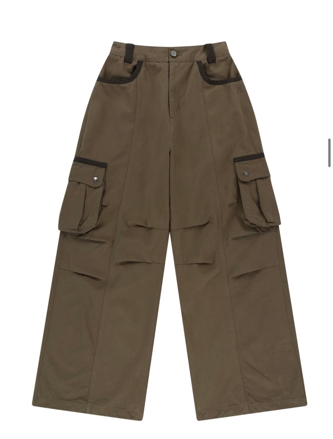 Aakam Knee Pin-tuck Contrast Cargo Pants 상품이미지3