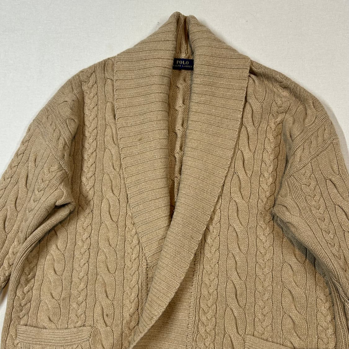 XS) 폴로 랄프로렌 울 캐시미어 블렌드 케이블 니트 가디건 상품이미지2