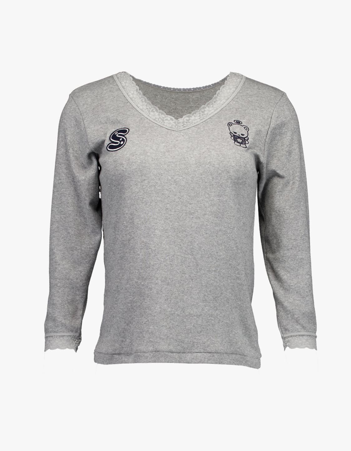 샬롬클럽 Buddy Lace Top - Gray 상품이미지1