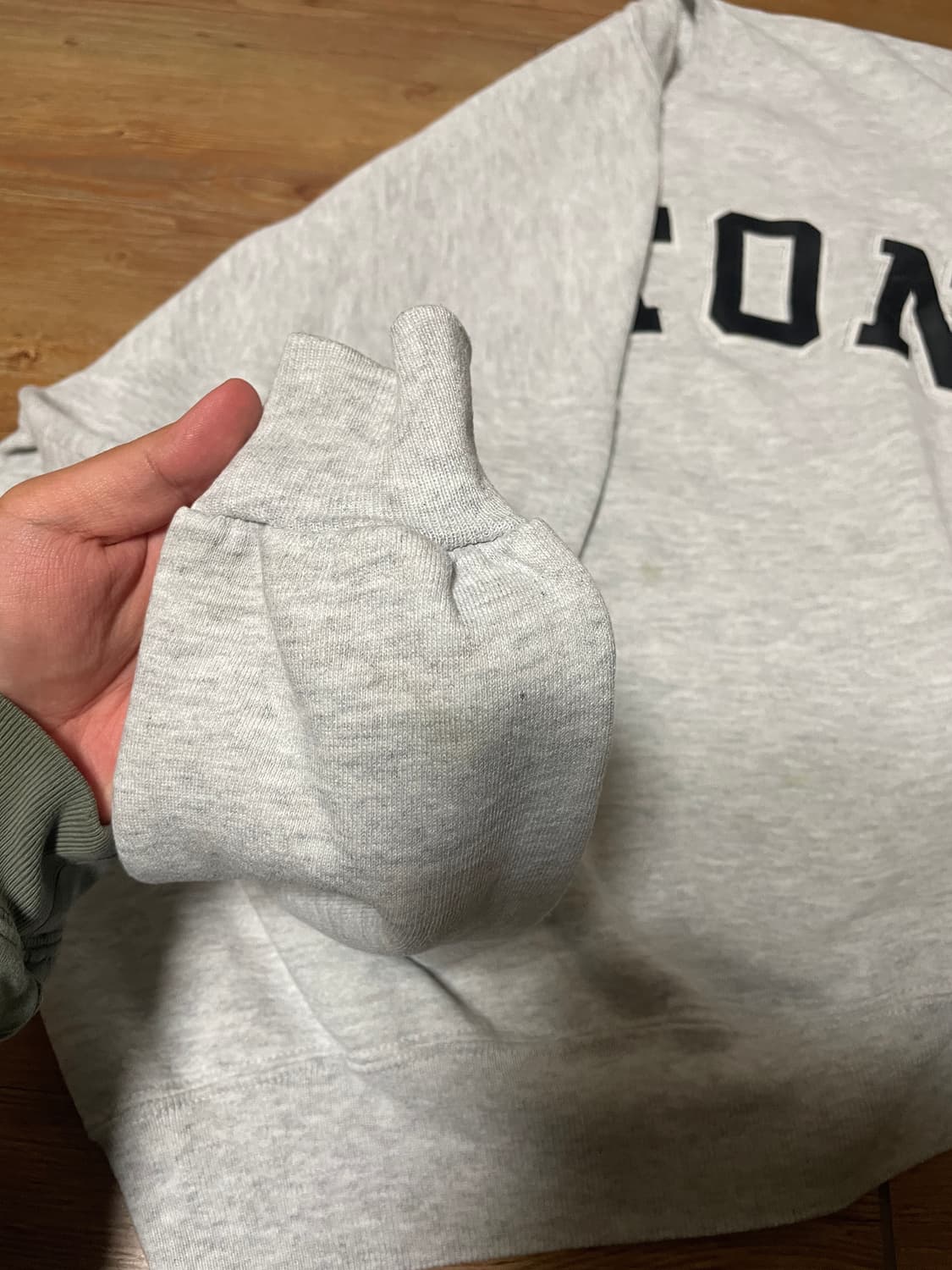 90s 러셀 스웻셔츠 그레이 XL 상품이미지4