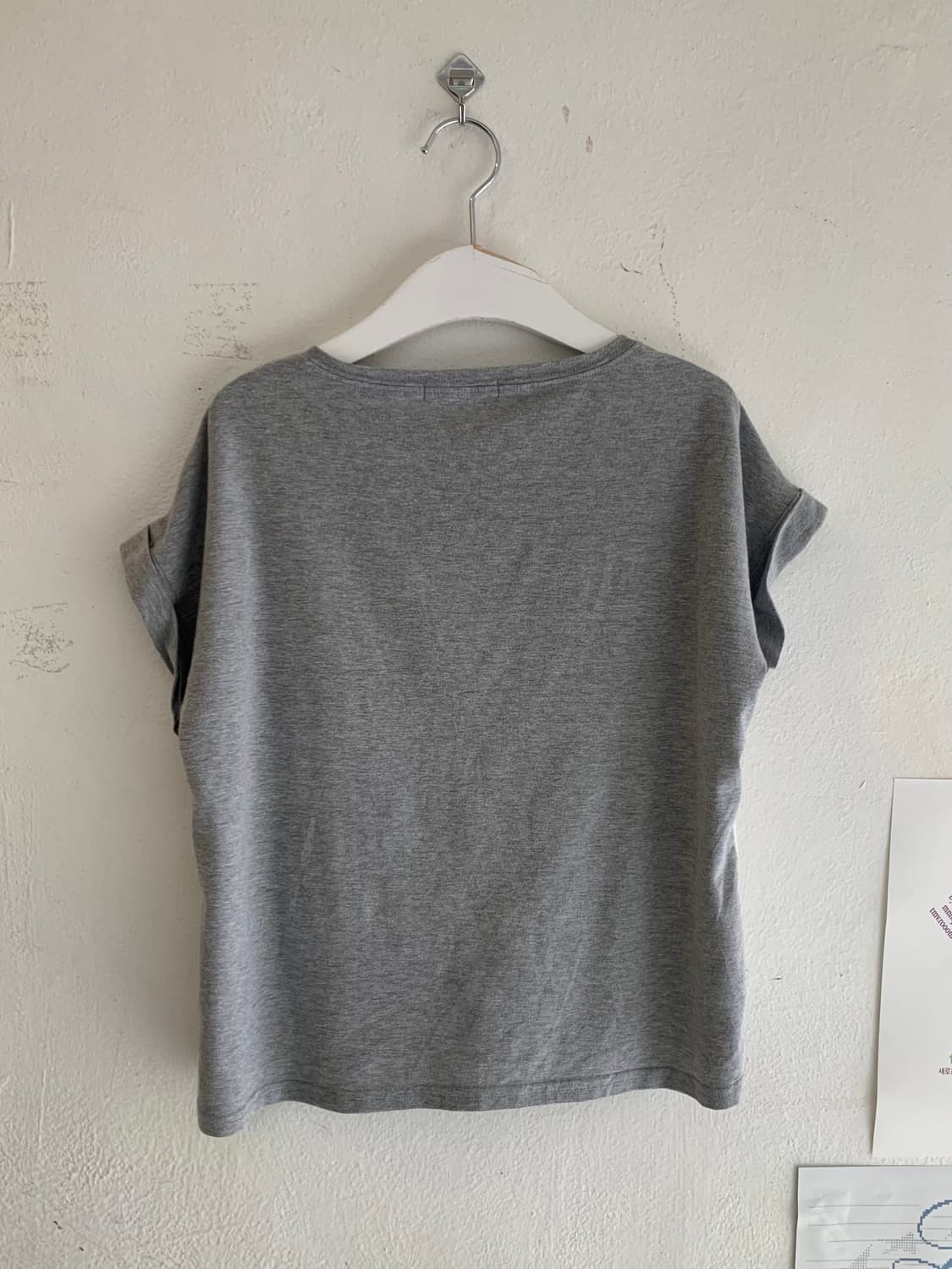 Grey roll up flower half t 상품이미지3