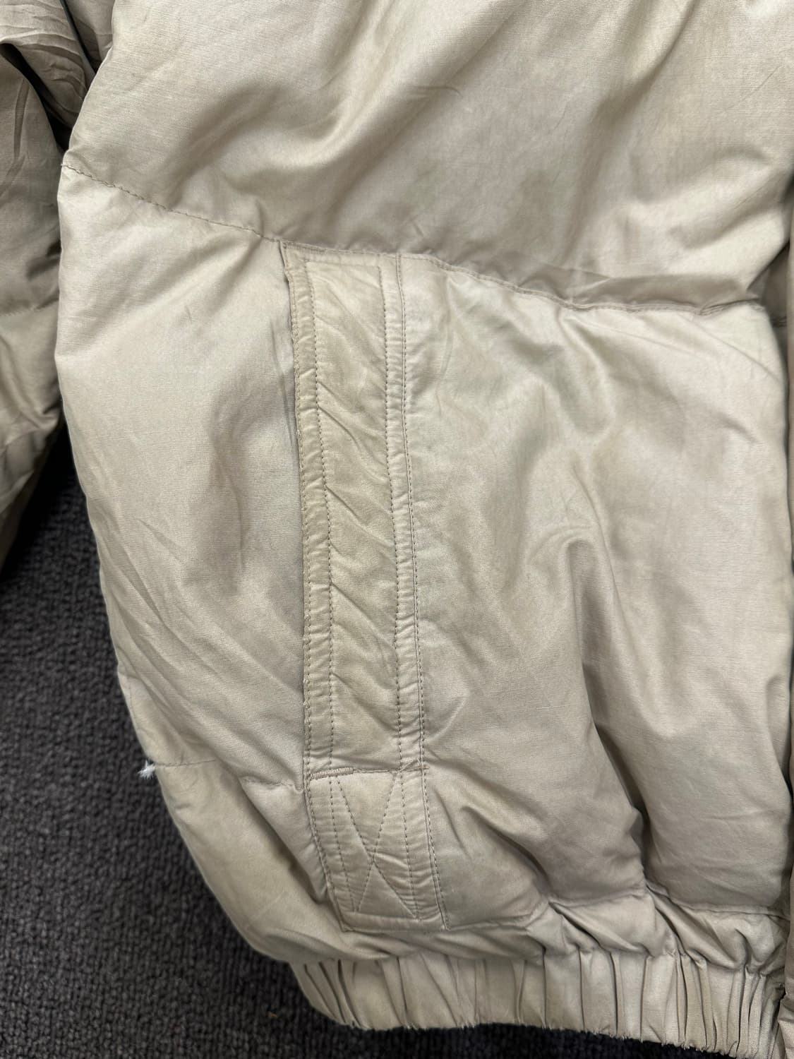 M)Wrangler Down 빈티지 핑크/베이지 배색 패딩 자켓 상품이미지4