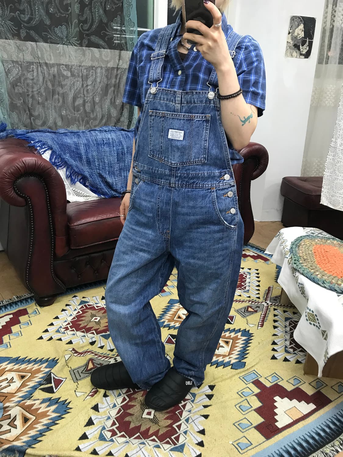 리바이스 여성 데님 멜빵 청바지 (Z1100) 상품이미지2