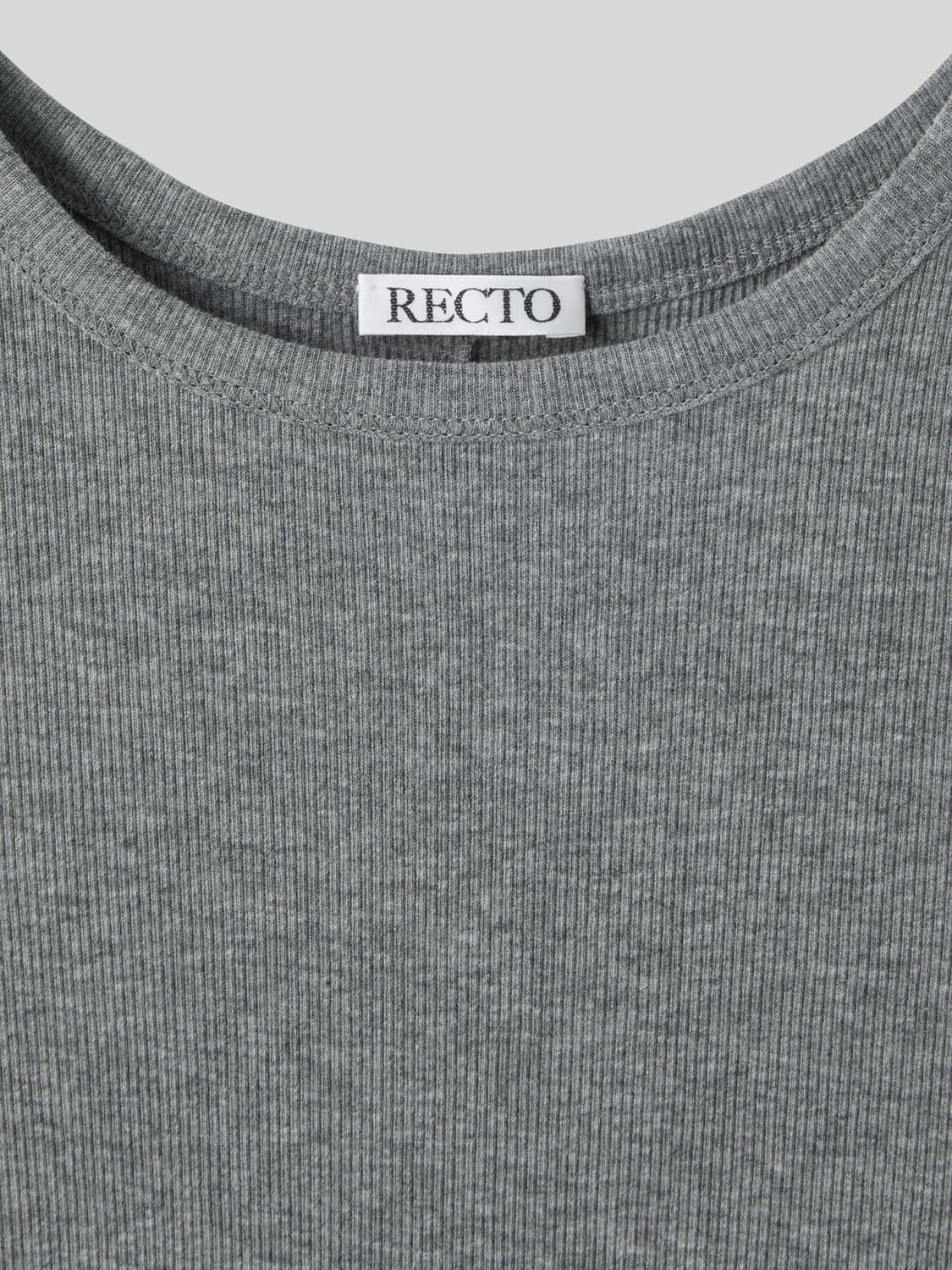 렉토 26SS 딥 스쿱넥 탱크탑 슬리브리스 멜란지 그레이 상품이미지6