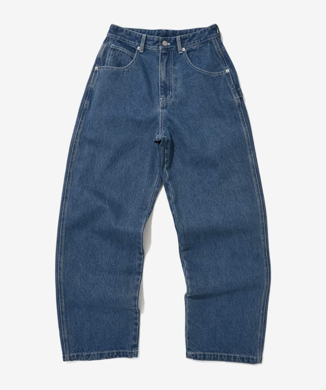 스웨이드 배기 데님 블루 상품이미지2