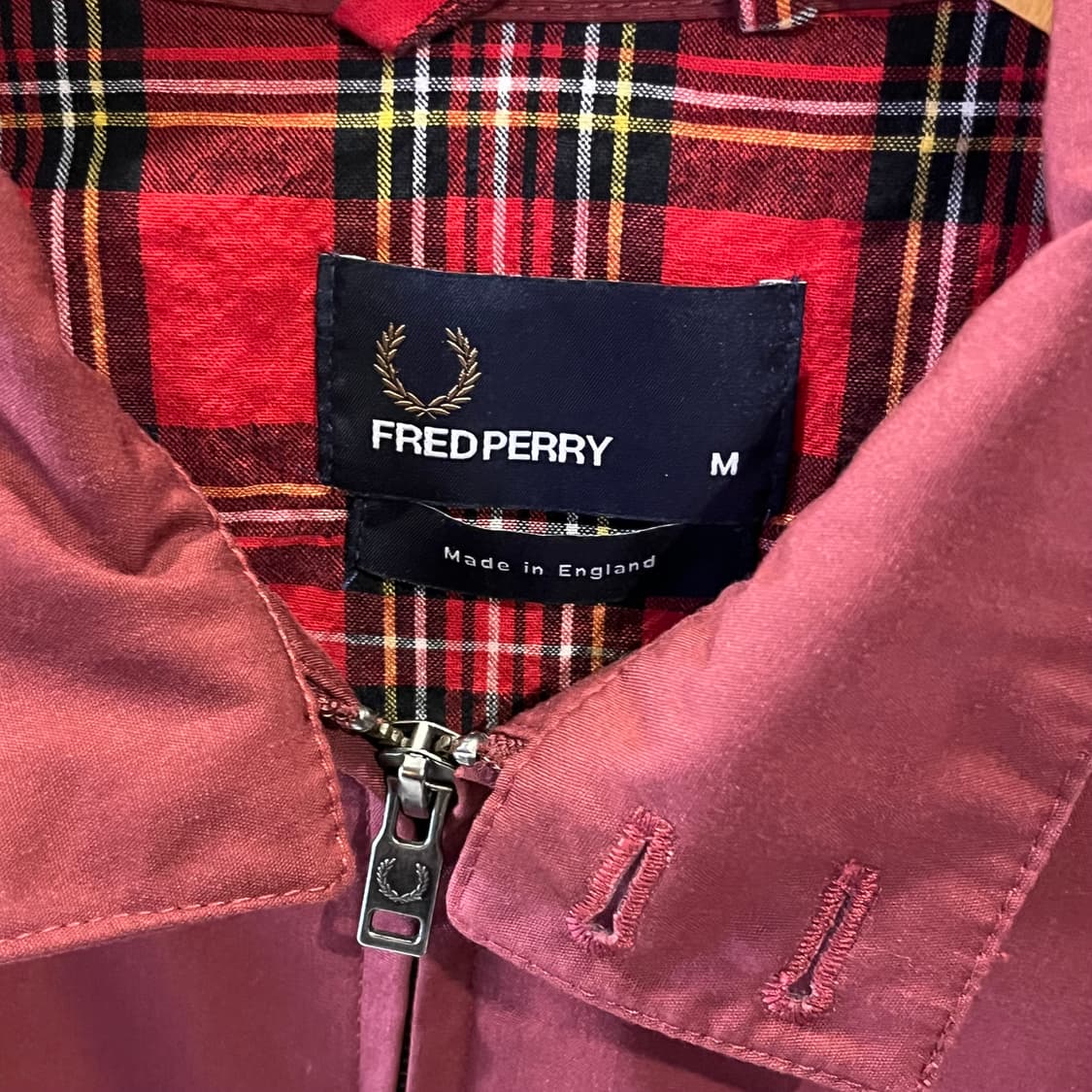 프레드페리 클래식 헤링턴 자켓 버건디  상품이미지6