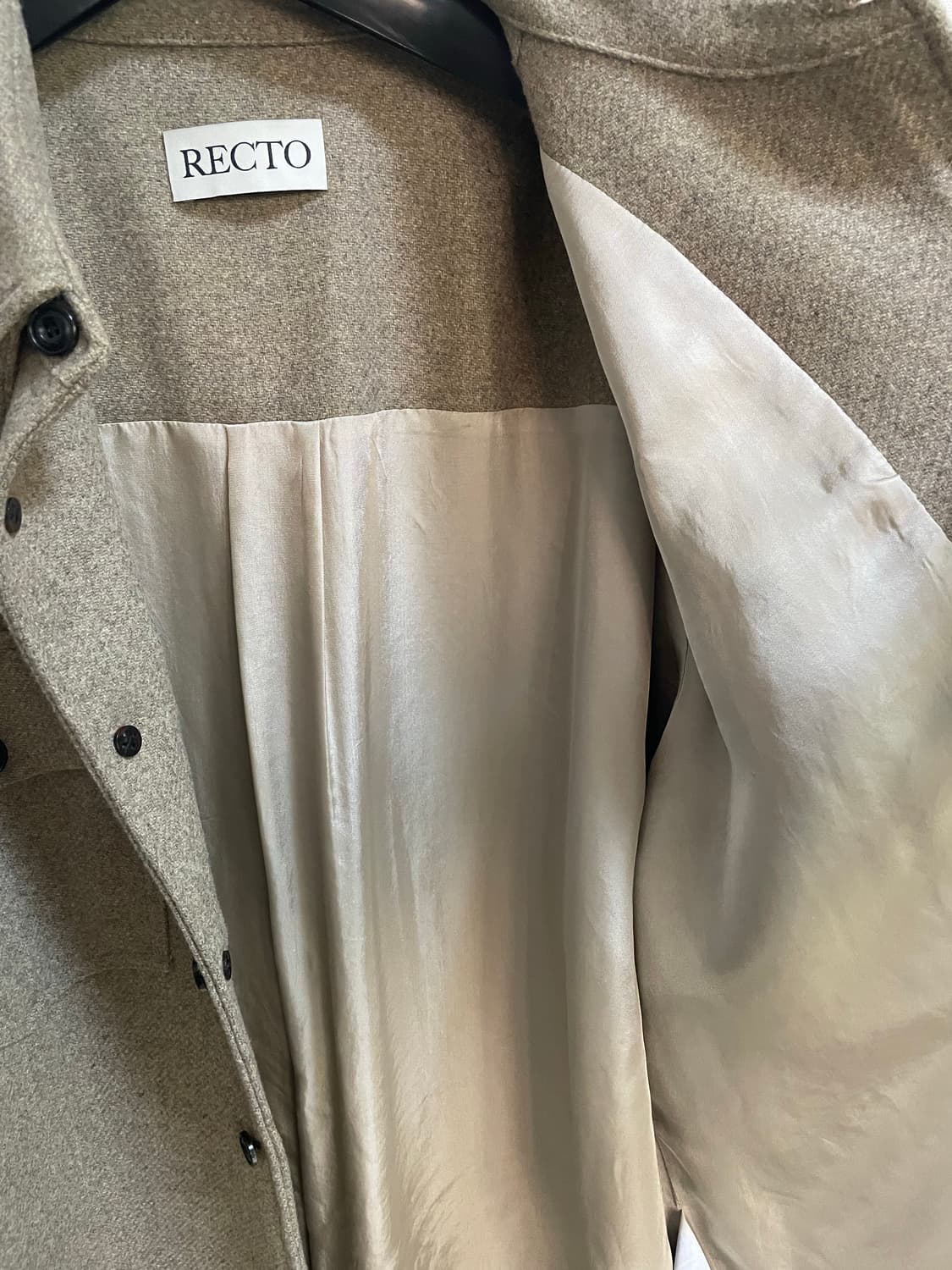 새제품) 렉토 포켓 오피스 셔츠 자켓 라이트카키 카키베이지 M 상품이미지9