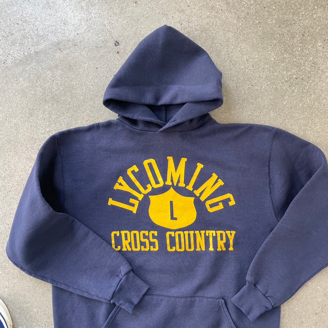 빈티지  러셀 애슬레틱 후드 네이비(옐로) made in usa 상품이미지2