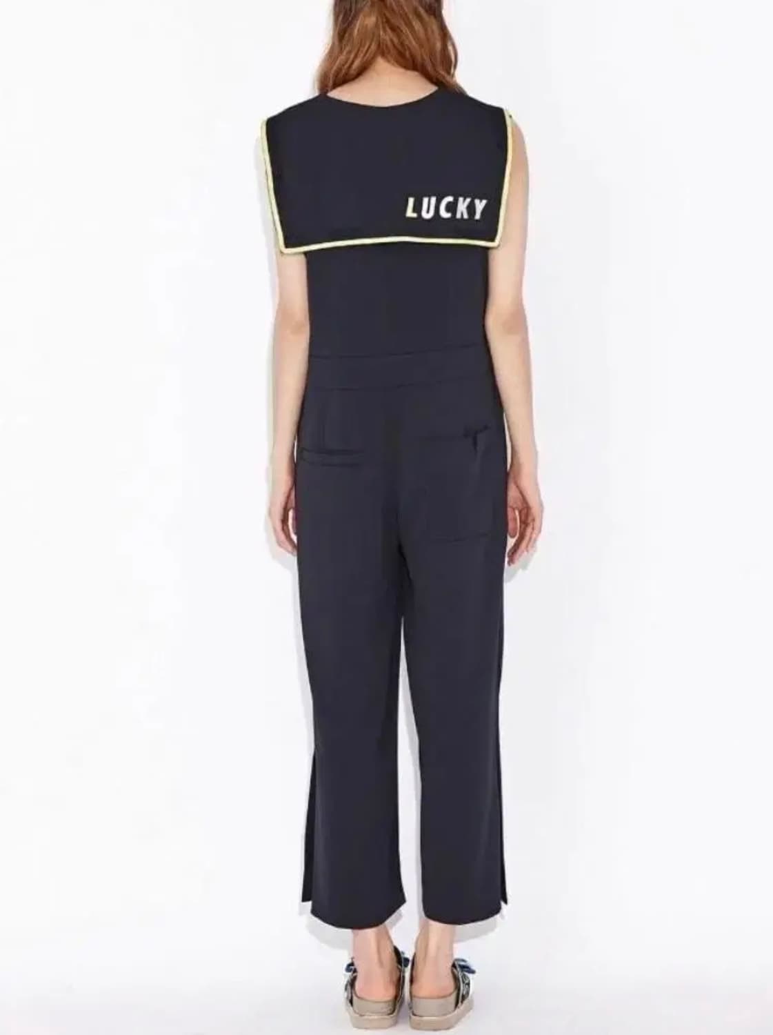 럭키슈에뜨 네이비 점프수트 팬츠 바지 36 상품이미지5