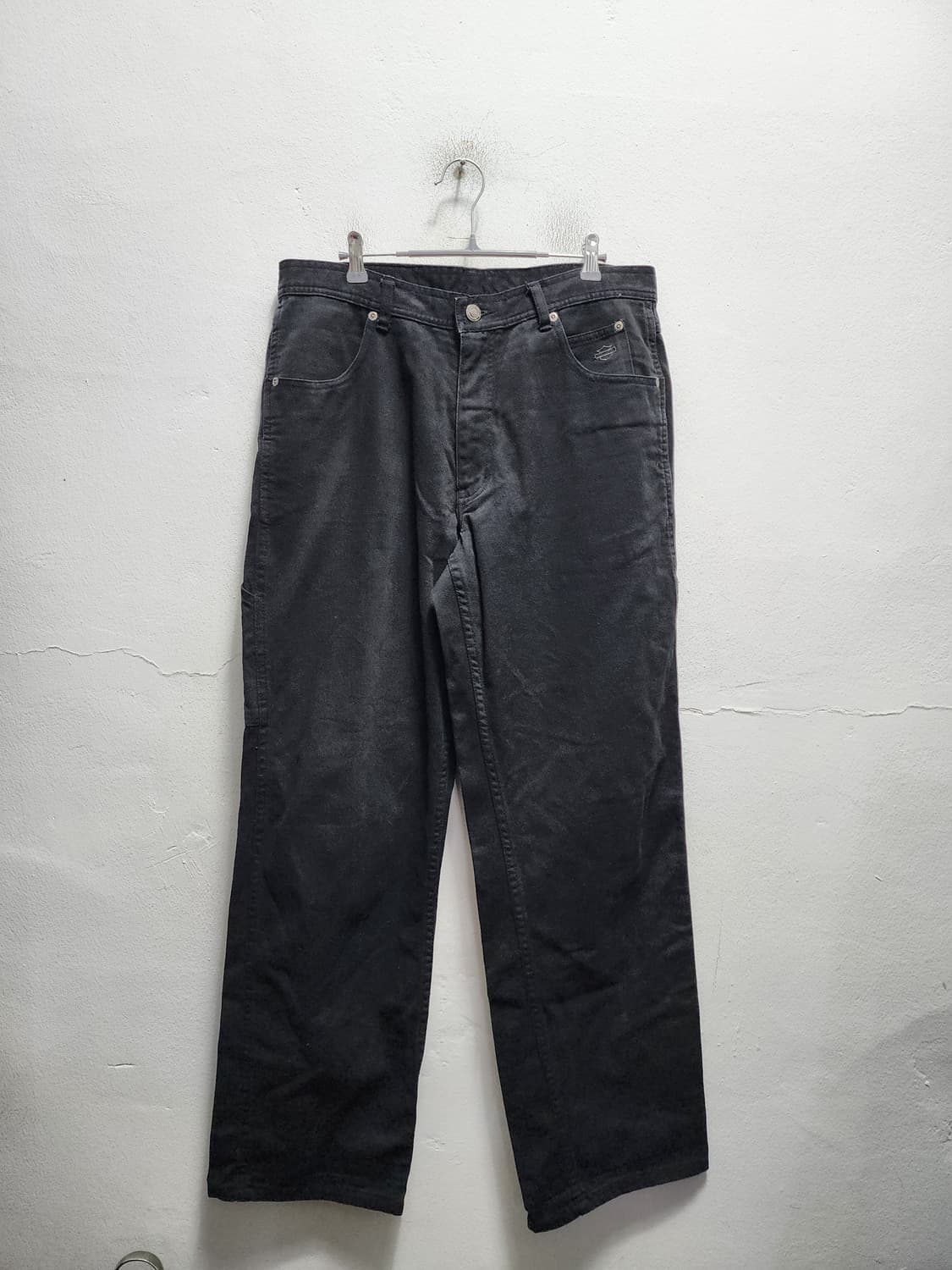 할리데이비슨 카펜터 와이드 데님 흑청바지 상품이미지2