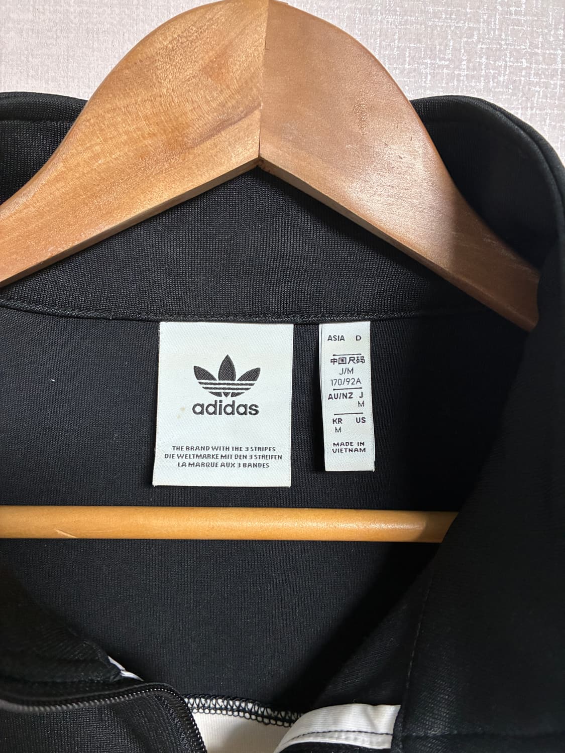 빈티지 아디다스 져지 블랙/화이트 M 상품이미지3