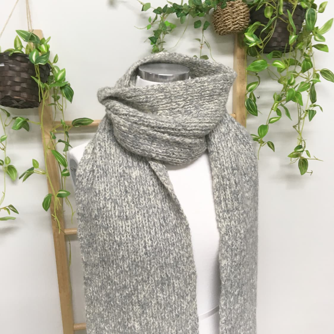 JPN/ 그레이머플러 모리걸머플러 뜨개머플러 모리룩머플러 상품이미지3