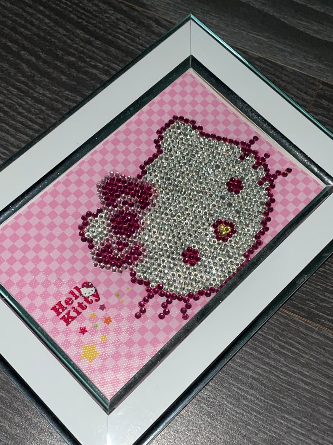 나눔) 헬로키티 큐빅 탁상액자 갸루 키치 방꾸템 상품이미지1