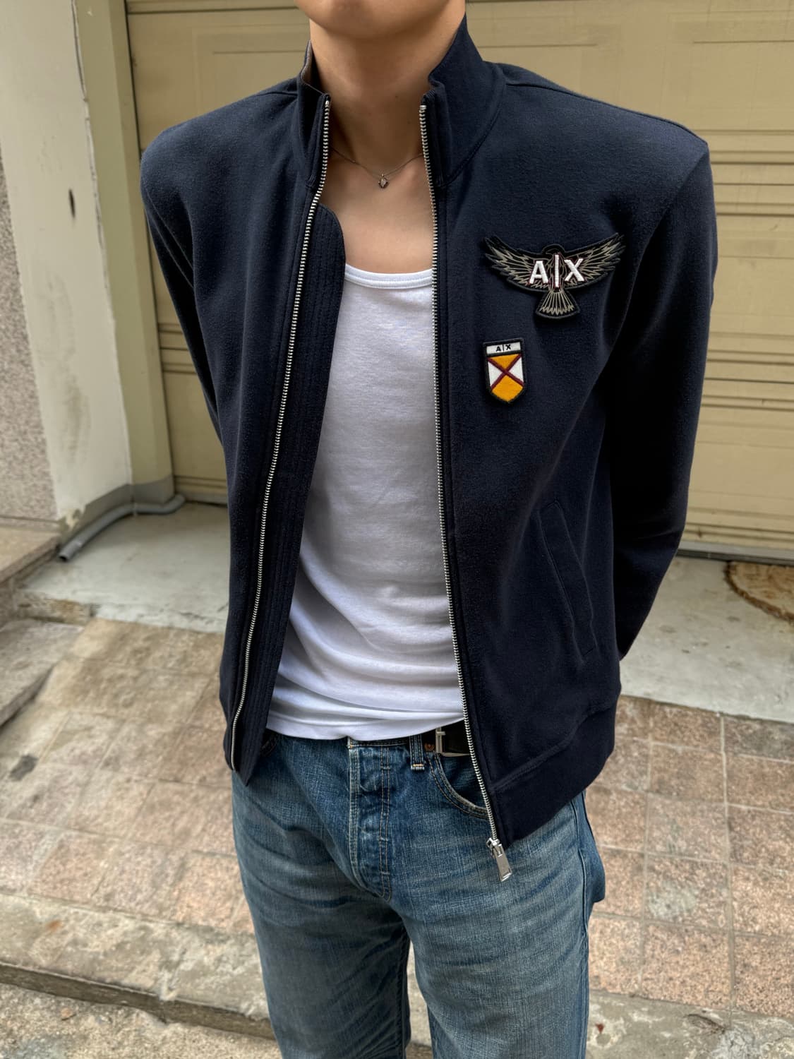 Armani Exchange logo jersey bomber 상품이미지2