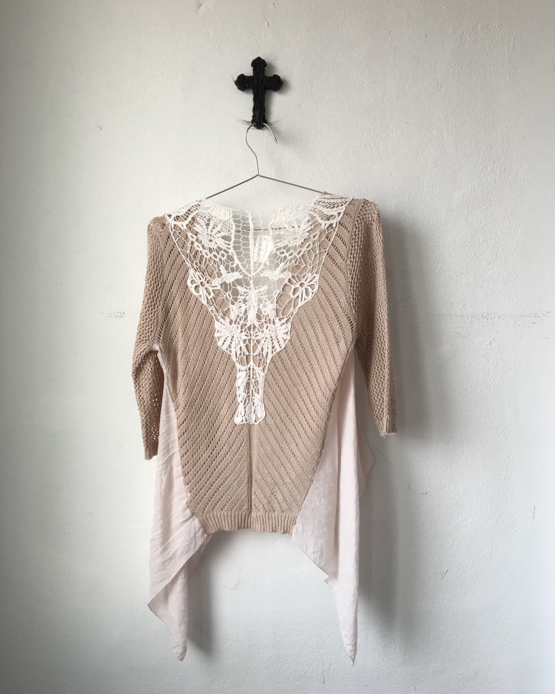 Layered point open knit cardigan 상품이미지1