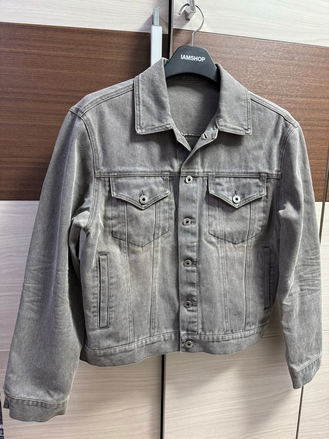 쿠어 엠보 워시드 데님 트러커 자켓 S 상품이미지1