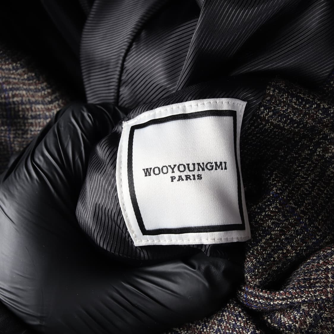 우영미 21FW 울 100% 커프스 메인 체크 턴업 더블 코트 상품이미지3