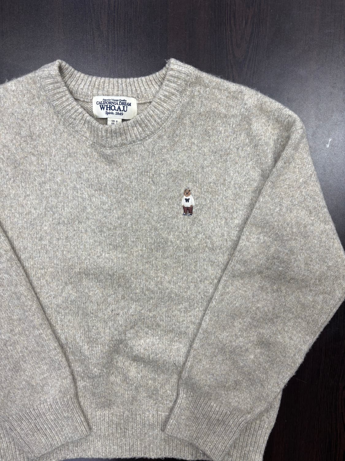 WHO.A.U 곰돌이 니트 스웨터 상품이미지2