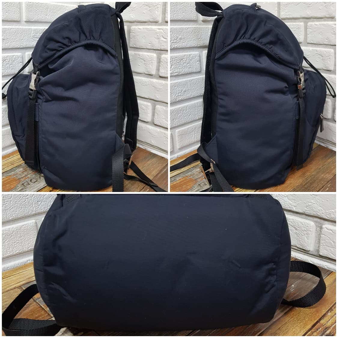 [정품] 프라다 테수토 패브릭 남성백팩 네이비 상품이미지5