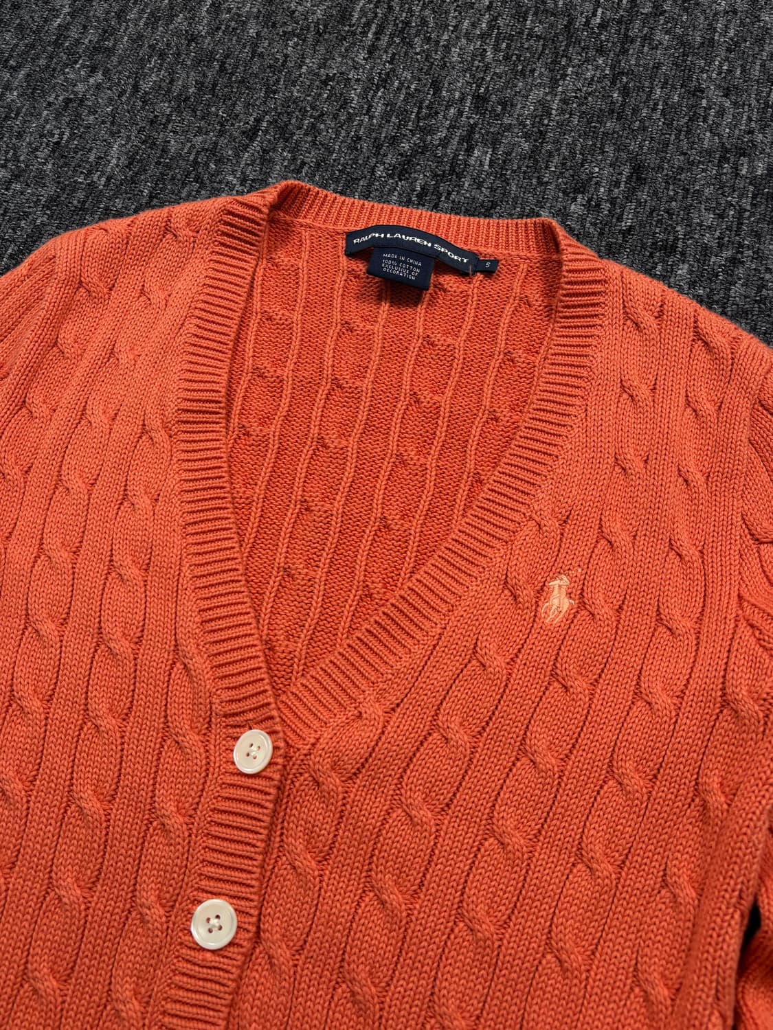 폴로 꽈배기 코튼 니트 가디건 상품이미지4