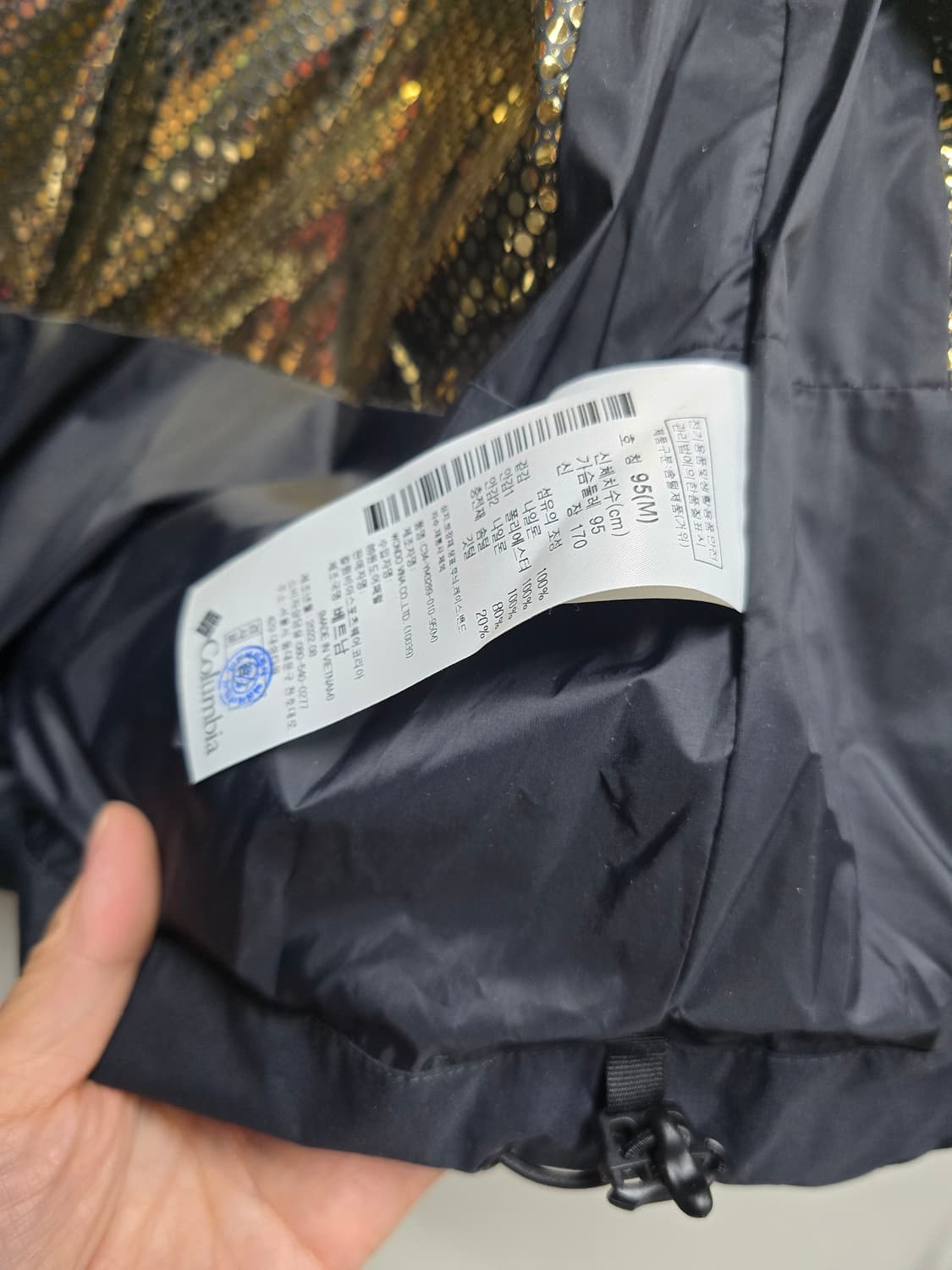 컬럼비아 옴니히트 구스다운경량 숏패딩재킷 95 상품이미지10