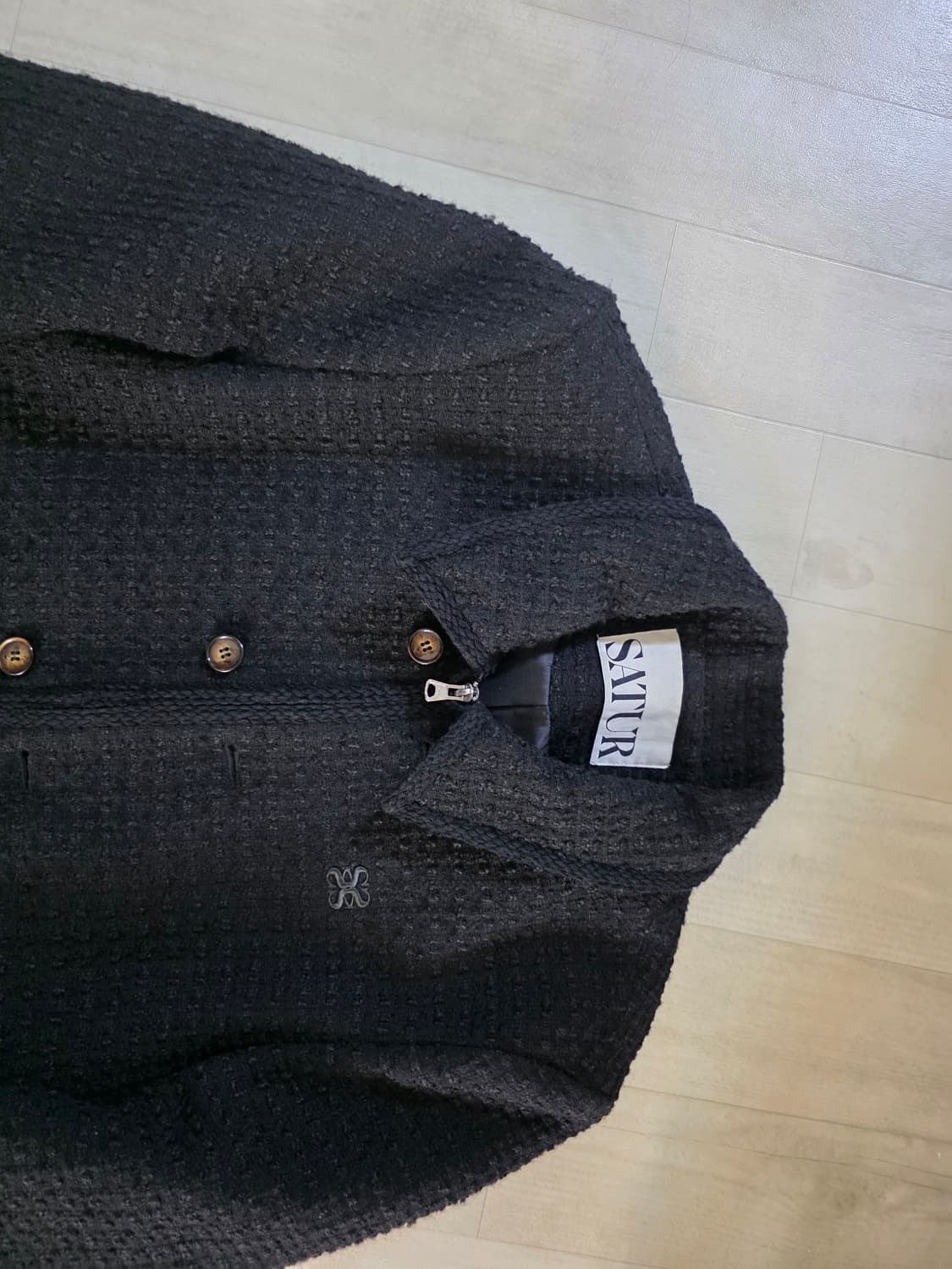 세터 아헨 울 블렌드 칼라 트위드 자켓 리조트 M 상품이미지2