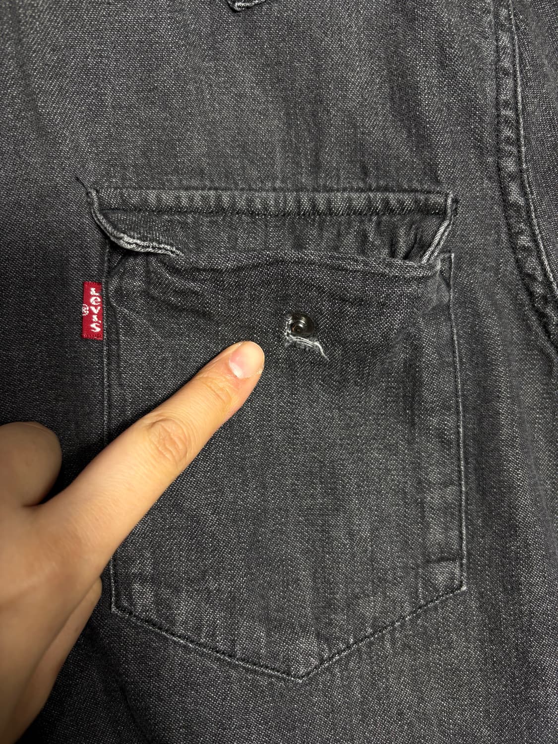 리바이스 흑청 데님 웨스턴 셔츠 상품이미지6