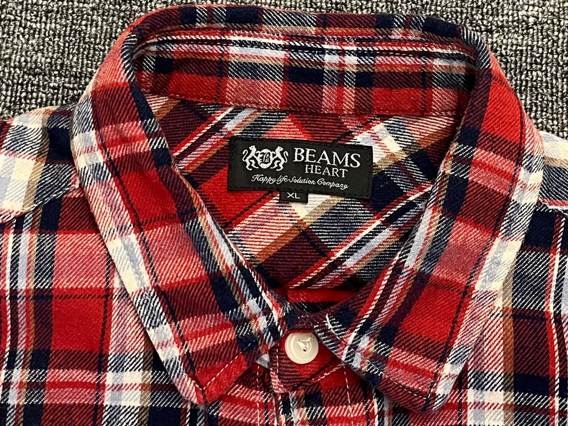 [100~103] 빔즈 체크 플란넬셔츠 XL  상품이미지3
