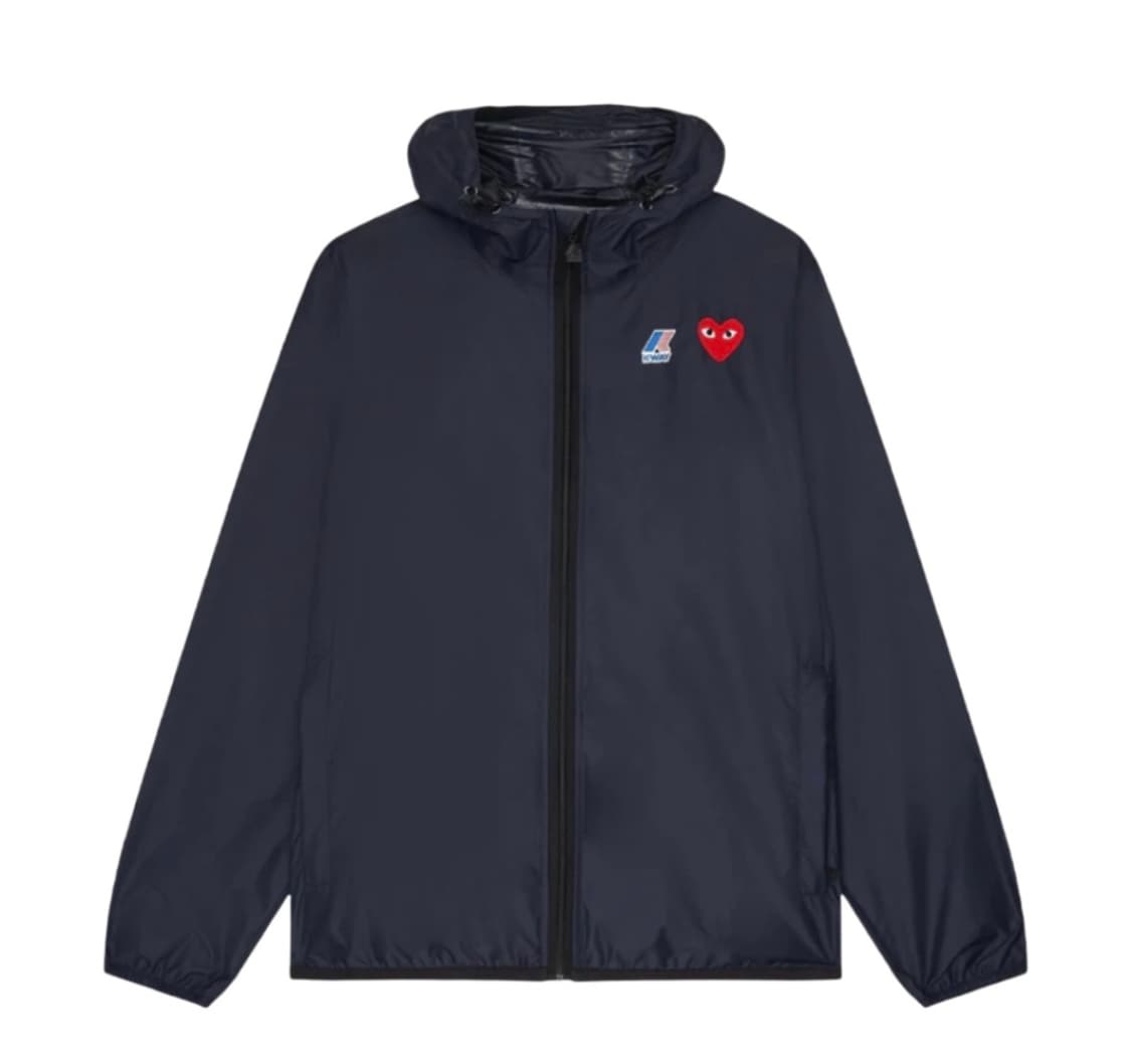 XL) 꼼데가르송 x 까웨 풀 집 자켓 네이비 상품이미지1