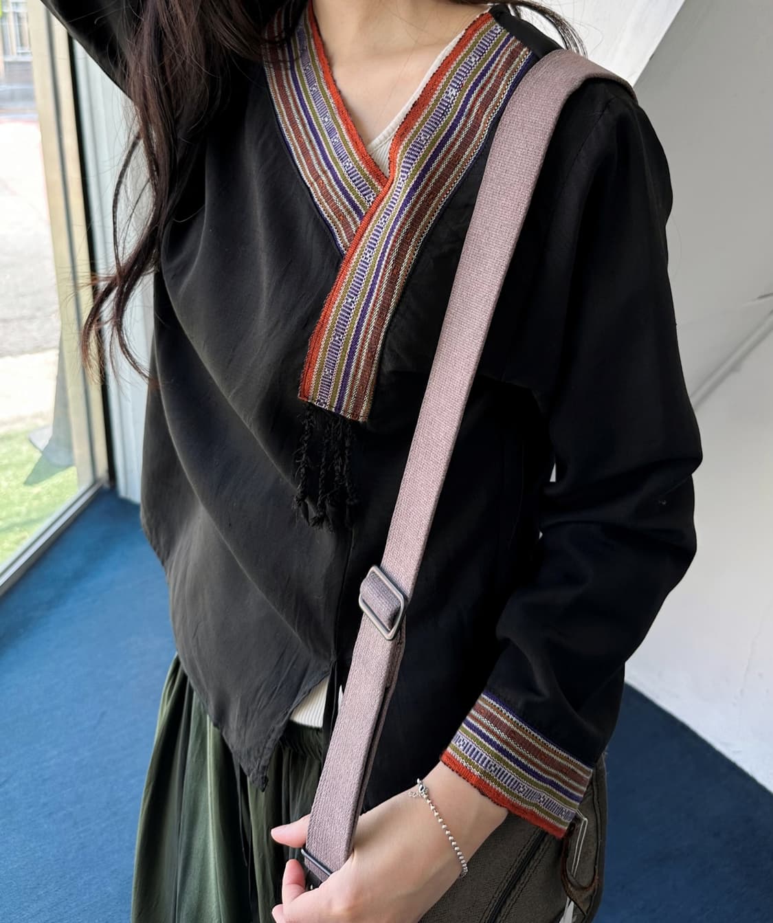 100% Silk fabric design collar P/O 상품이미지7