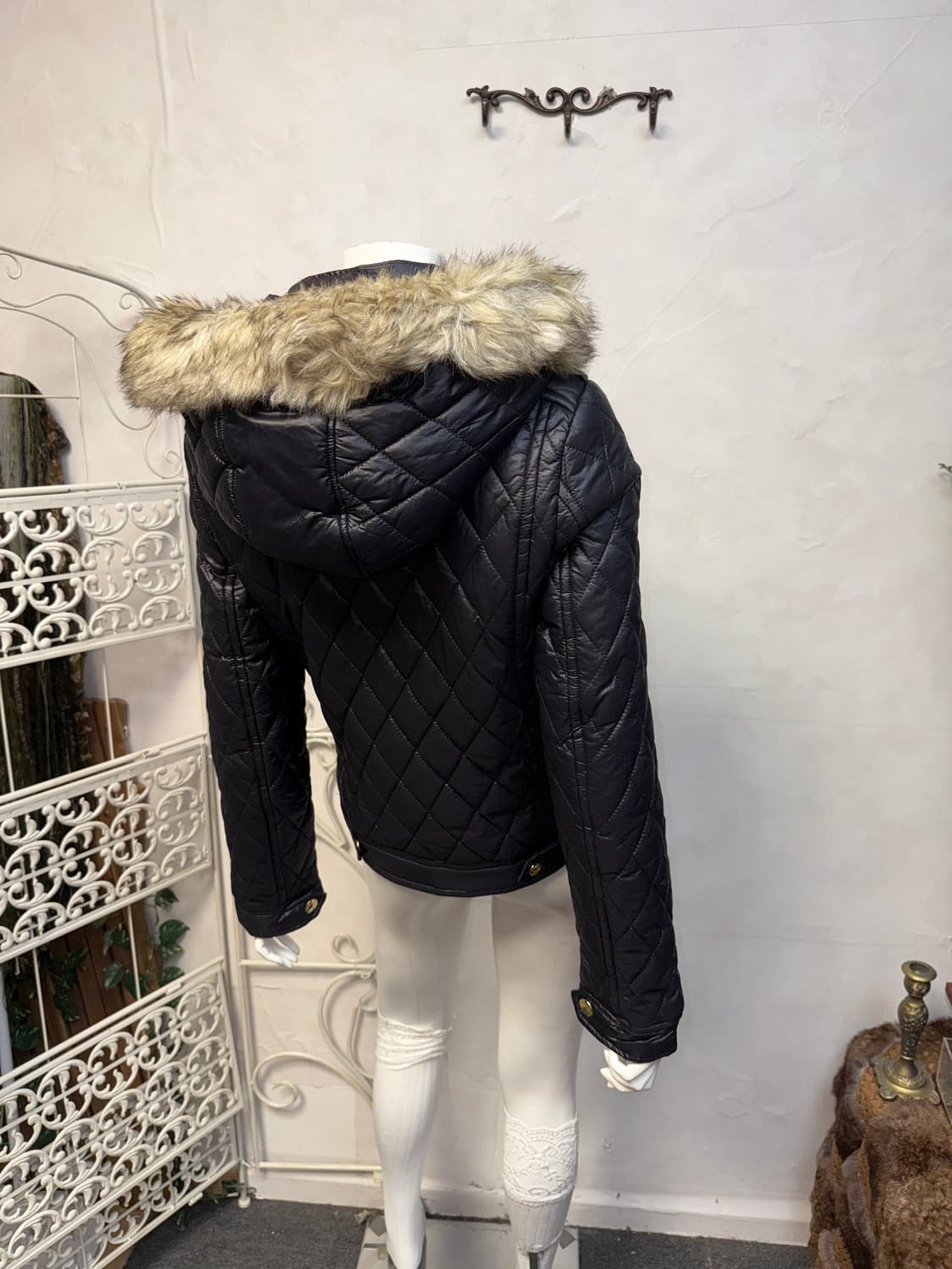 Juicy Couture black quilting fur hood 패딩 상품이미지8