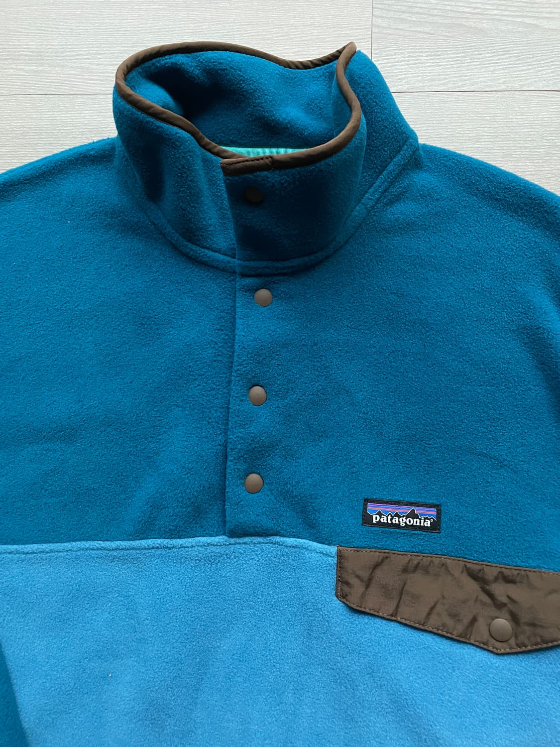 (데드스탁) 파타고니아 신칠라 트래비스 스캇 블루 플리스 상품이미지5