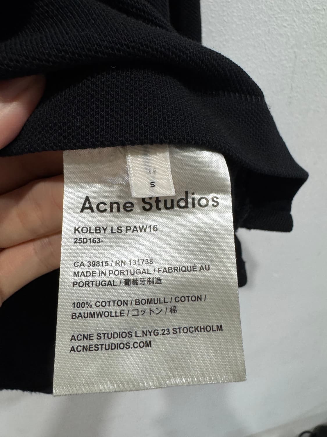 Acne Studios 블랙 긴팔 폴로 S 상품이미지4