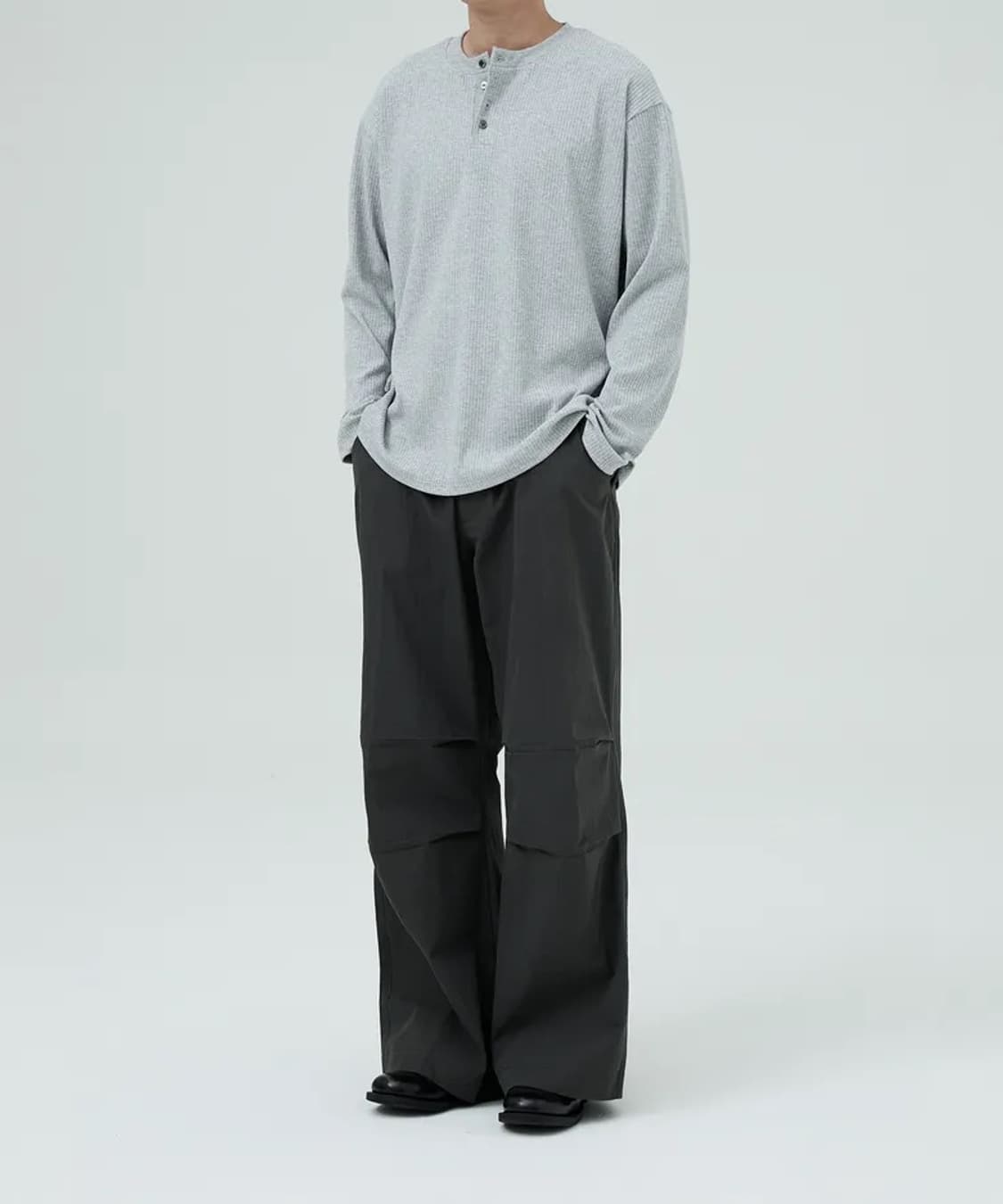 오엑스 스튜디오 모먼트 헨리넥 롱슬리브 그레이 48 상품이미지6