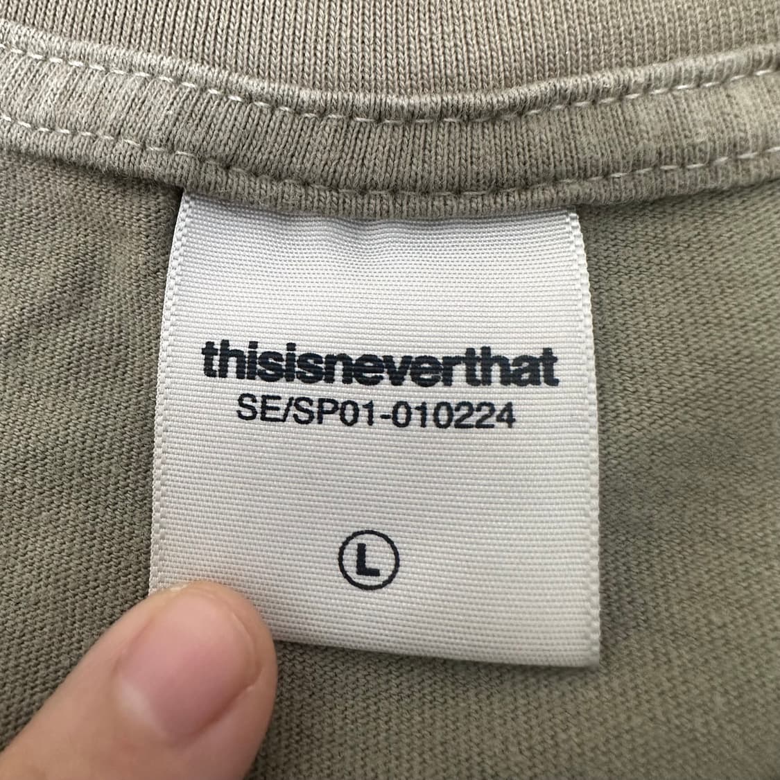 디스이즈네버댓 포켓 긴팔티셔츠 카키 L 상품이미지4