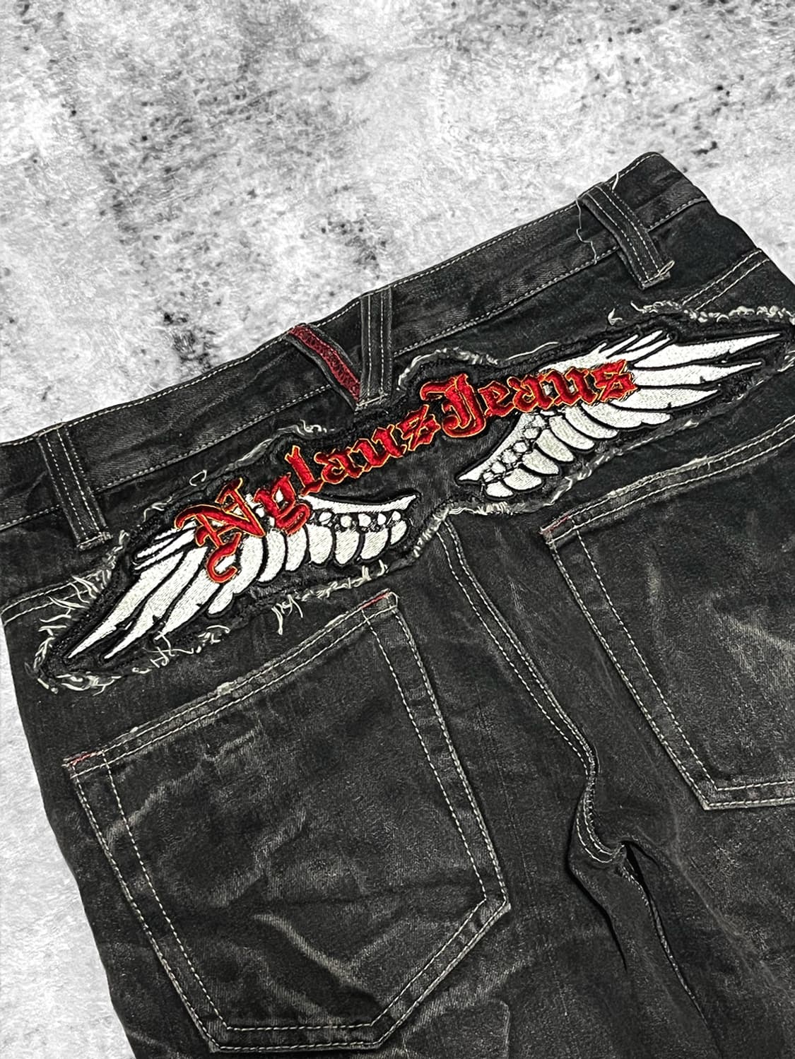 (nylaus) punk wing patch denim  상품이미지2